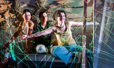 (from left) Anya Murphy, Suzanne Ahmet and Carlie Diamond in In The Net at Jermyn Street theatre. 