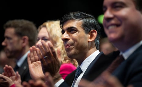 Rishi Sunak in the conference hall.