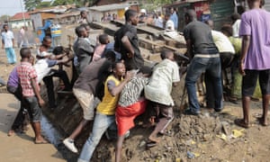 Opposition protesters make a barricade in a street in the Buyenzi district of the capital Bujumbura in May.
