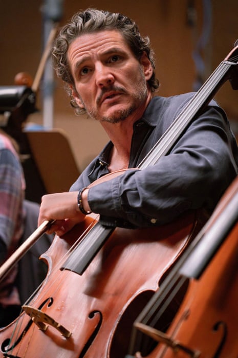 Pedro Pascal and a cello
