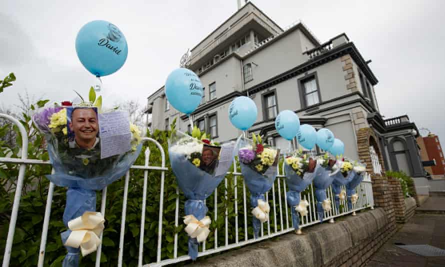 Balloons, flowers, photos and messages left by family and friends of David Byrne on the fifth anniversary of his shooting.