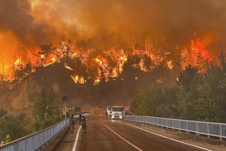 A wildfire near Karabuk, north-west Turkey.