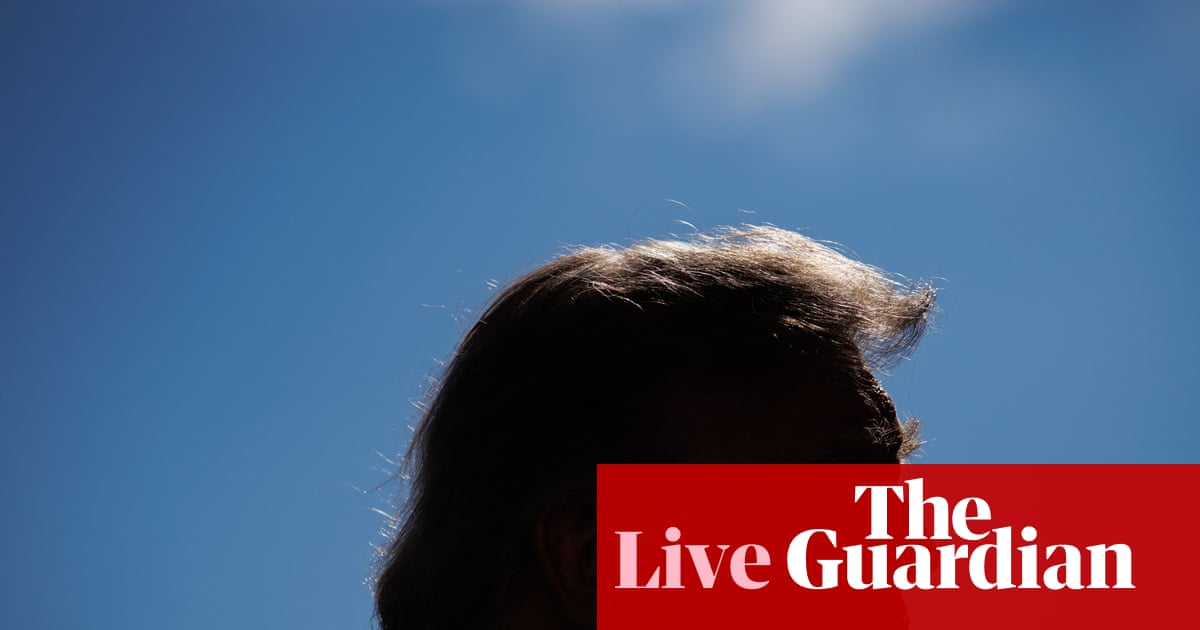 Trump claims he’s ‘doing great’ as his approval rating sinks to record low – live