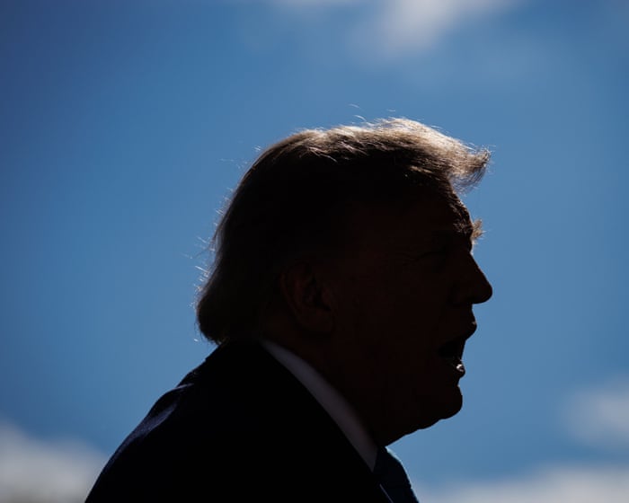 Trump claims he’s ‘doing great’ as his approval rating sinks to record low – live