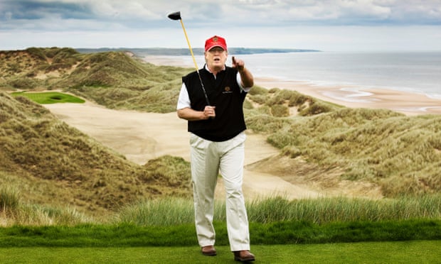 Trump at his golf course in Balmedie in 2011.
