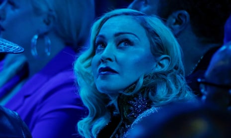 Madonna in blue light