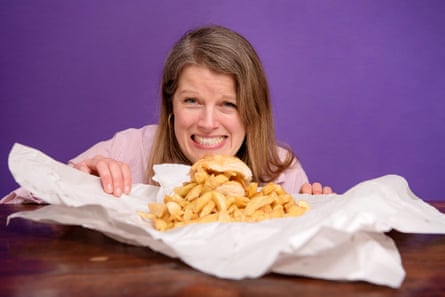 Felicity Cloake with a chip butty