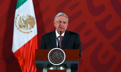 Andres Manuel Lopez Obrador attends a news conference at the National Palace in Mexico City, Mexico.