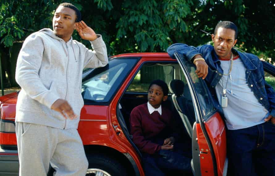 Actors ASHLEY WALTERS, LUKE FRASER and LEON BLACK in the 2004 film BULLET BOY