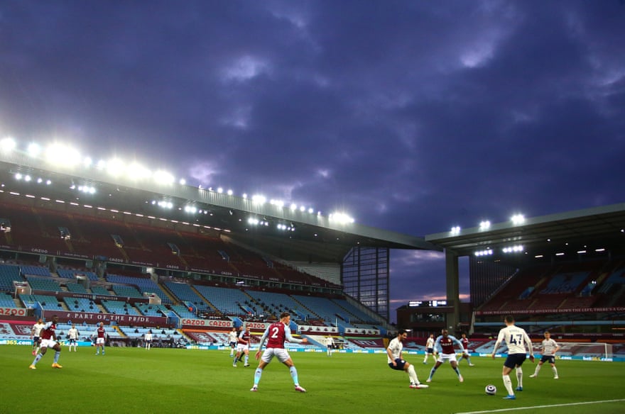 A general view of the match during the Premier League match between Aston Villa and Manchester City at Villa Park.