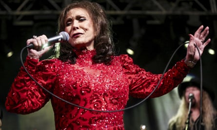 Loretta Lynn performing at the BBC Music Showcase in 2016, in Austin, Texas.