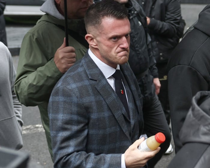 Image accompanying the story: Tommy Robinson found guilty of harassing journalists
