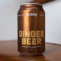 A brown coloured can of Bobby Ginger Beer