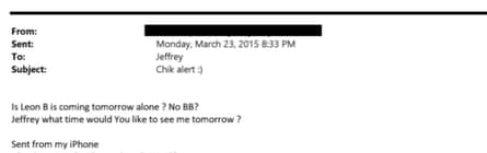 a screenshot of an email