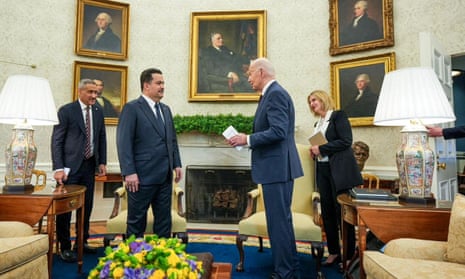 Joe Biden meets with Iraqi Prime Minister Mohammed Shia al-Sudani at the White House today.