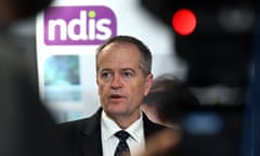 Federal Minister for the National Disability Insurance Scheme Bill Shorten speaks to NDIS staff at their head office in Canberra