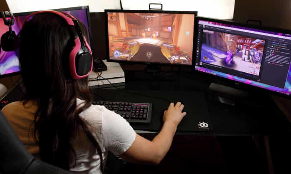 Professional gamer Chelsea Sandy, from Adelaide, Australia, who makes her living by gaming at home on Twitch.
