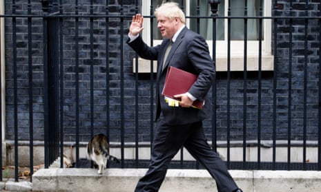 Boris Johnson in Downing Street , 23 September.