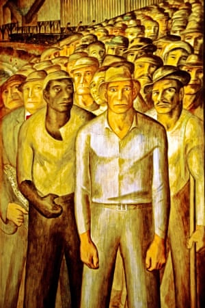 John Langley Howard’s mural of unemployed California workmen (1934).