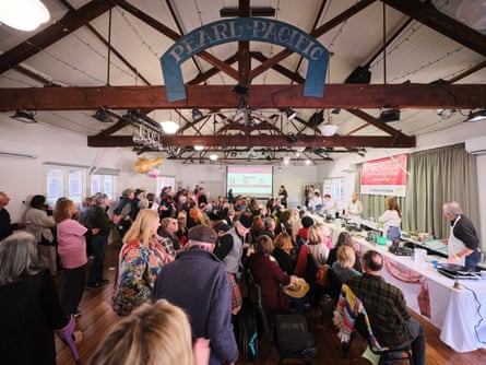The Pearl Beach Memorial Hall was filled for the inaugural Pearly Spurtle Porridge Festival.