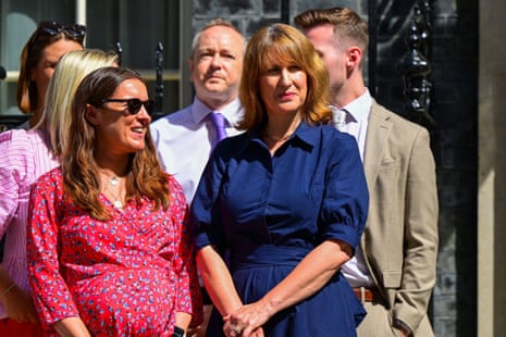 Rachel Reeves in Downing Street waiting to hear Keir Starmer’s final speech.