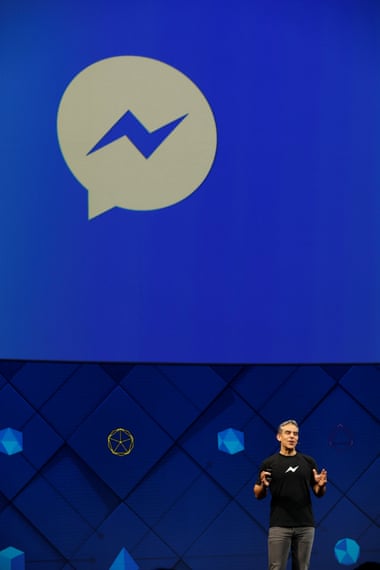 David Marcus, vice president of Messaging Products at Facebook, speaks on stage.