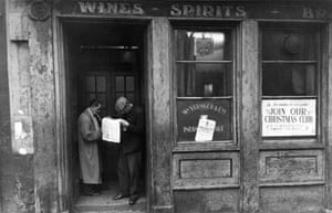 Bookmaker outside Aird’s Bar, Arthur Street, 1960Born in Leeds in 1938, Robert Blomfield was practising street photography in the UK from the late 1950s through to the early 1970s. His photographs went unseen outside of close friends and family for most of his life. Once they were dry, his prints would usually go straight back into their yellow Kodak boxes and would often not see the light of day again for many years