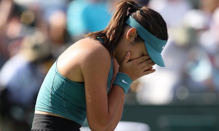 Emma Raducano muestra sus emociones tras una de las victorias más importantes de su carrera.