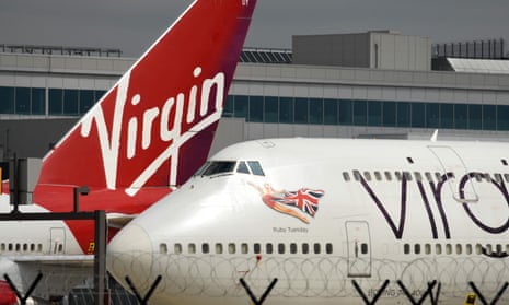 Virgin Atlantic Airline at Manchester Airport.
