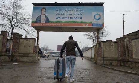 An Afghan refugee who was deported from Germany arrives in Kabul