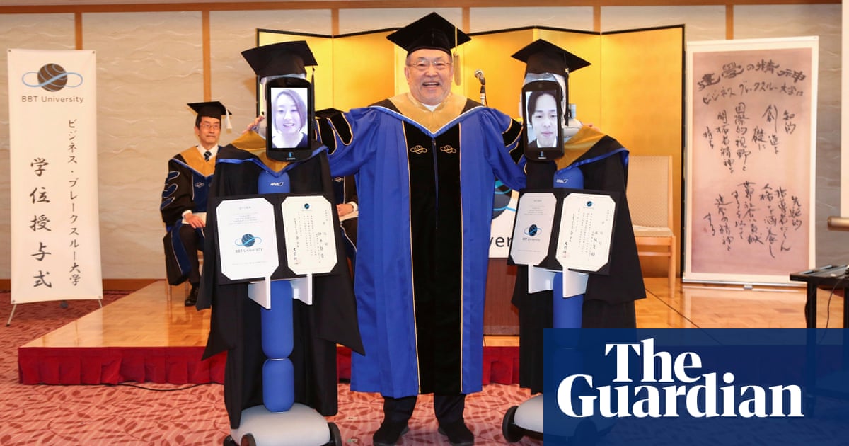 Robots replace students at Japan graduation ceremony amid Covid-19 outbreak – video
