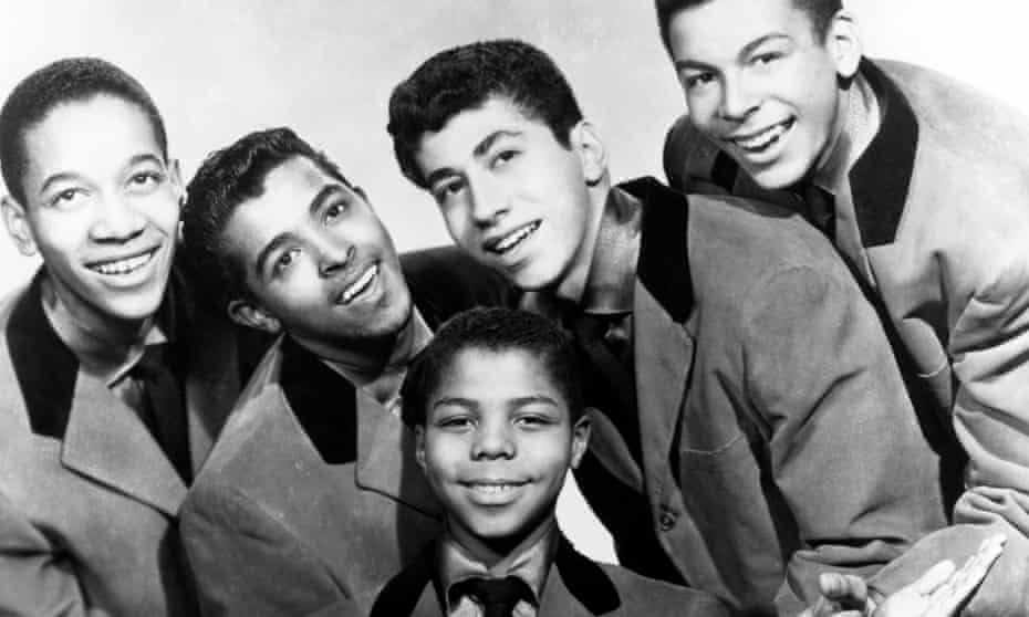 Frankie Lymon, centre, and the Teenagers in 1955. 