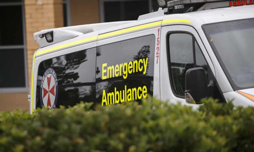 An ambulance outside Royal North Shore hospital in Sydney