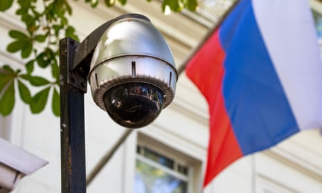 A security camera outside the Russian embassy in London.