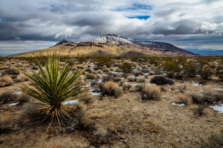 Granite and Silver Peaks in Mojave national preserve in California.