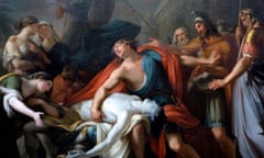 Achilles mourning the death of Patroclus - Gavin Hamilton<br>JHXRAW Achilles mourning the death of Patroclus - Gavin Hamilton