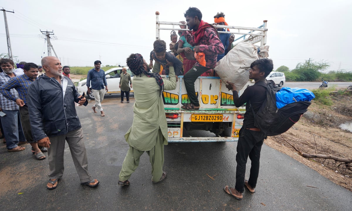 Cyclone Biparjoy: more than 100,000 evacuated in India and Pakistan as storm nears | India | The Guardian