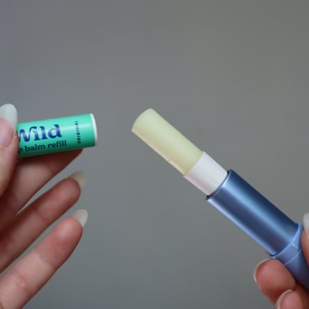 Wild refillable lip balm and case.