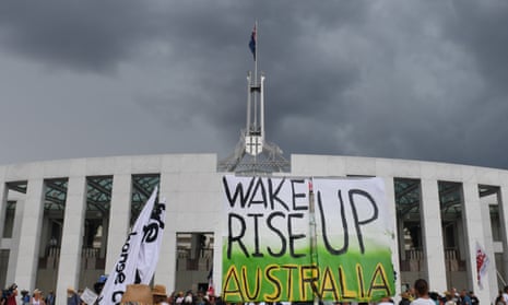 Demonstrators protesting for freedom gather outside Parliament House in Canberra,