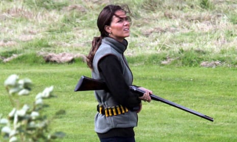 Kate Middleton with a shotgun