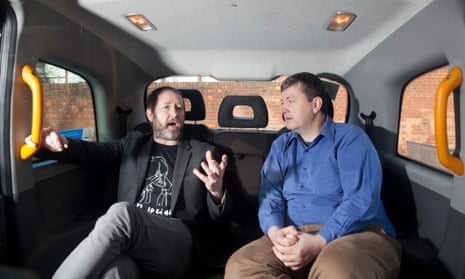 Black-cab driver Seamus Balfe (left) and Uber driver James Farrar