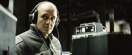 Compromised … Ulrich Mühe as a Stasi operative in the 2006 film.