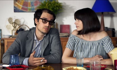 Louis Garrel and Stacy Martin in Redoubtable.