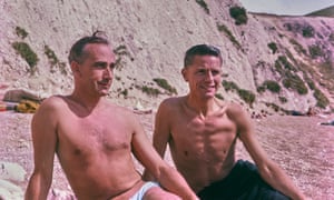 George Walton (left) and Reg Mickisch, who were together from 1949 until their deaths in 2011, on the beach in Italy in the mid 1960s.