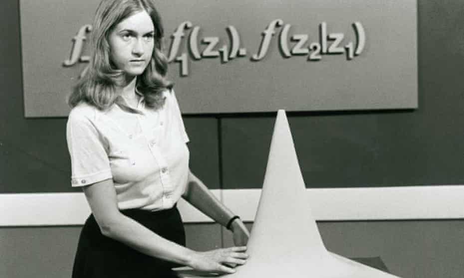 A televised Open University maths lecture, broadcast on the BBC in the 1970s