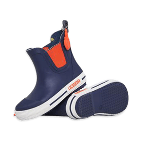 Red, blue and white Penny Scallan Anchors Away Gumboots for kids