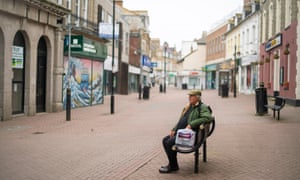 A rather quiet Newquay high street.