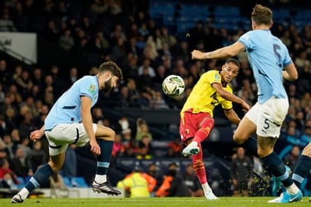 Watford’s Tom Ince scores a consolation for Watford with a lovely strike.