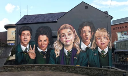 The murals UV Arts paints are an attempt to find new ways of expressing Northern Irish identity that avoid sectarian connotations.