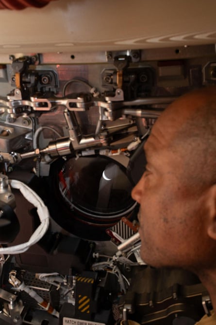 a man in a spaceship